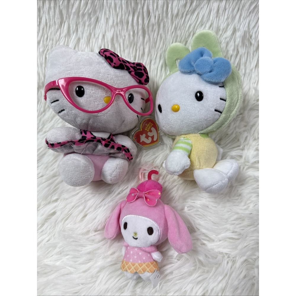 Sanrio Hello Kitty My Melody Plush Lot Easter Fashionista Ty Bullsitoy